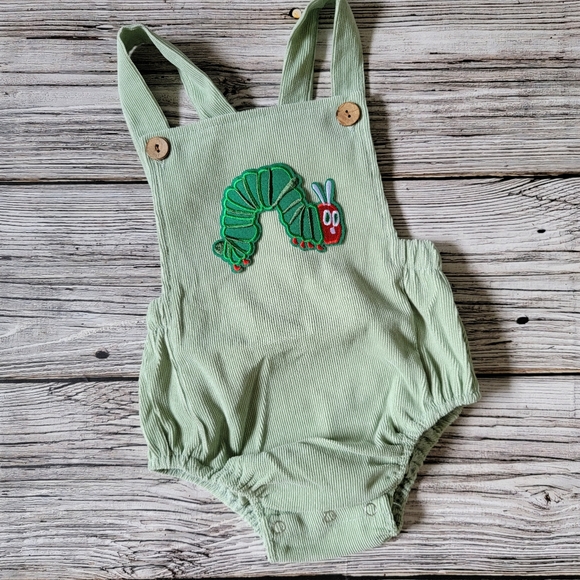 The Very Hungry Caterpillar First Second Birthday Cake Smash Romper Crown Set - Picture 11 of 16